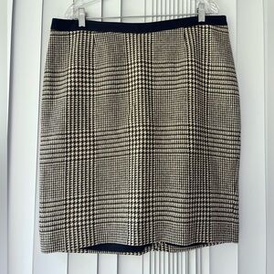 BODEN British Tweed by Mallalieus 100% Wool Skirt Women's 14 Career Lined